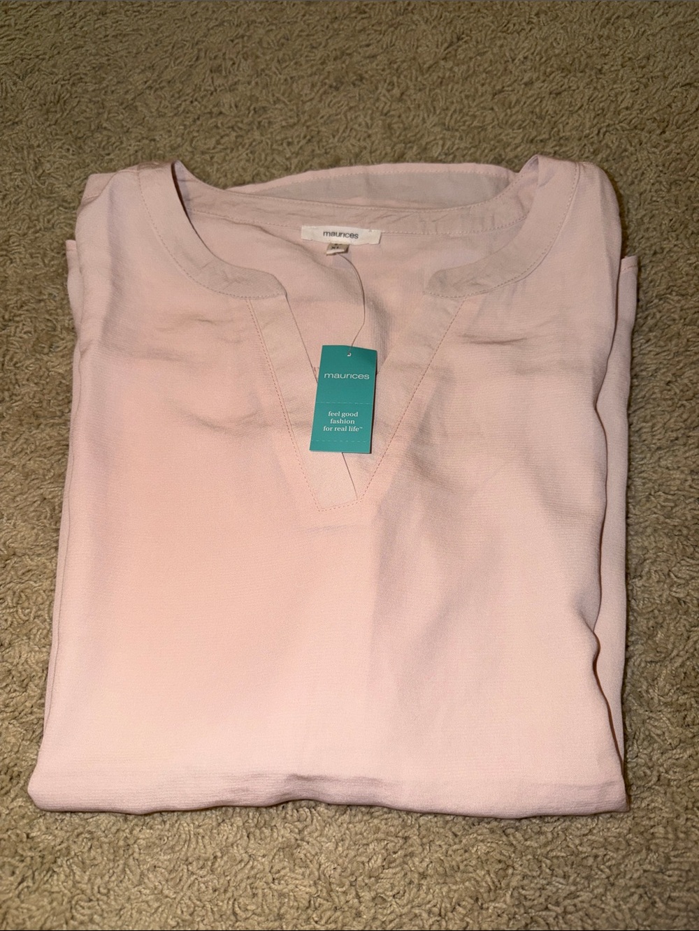 Maurices Light Pink Sleeveless V-Notch Camisole